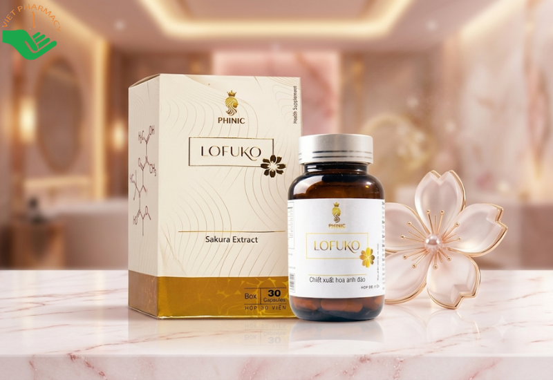 Lofuko STP hỗ trợ làm sáng da, giảm lão hóa, ngừa sám, nạm da (Hộp 30 viên)