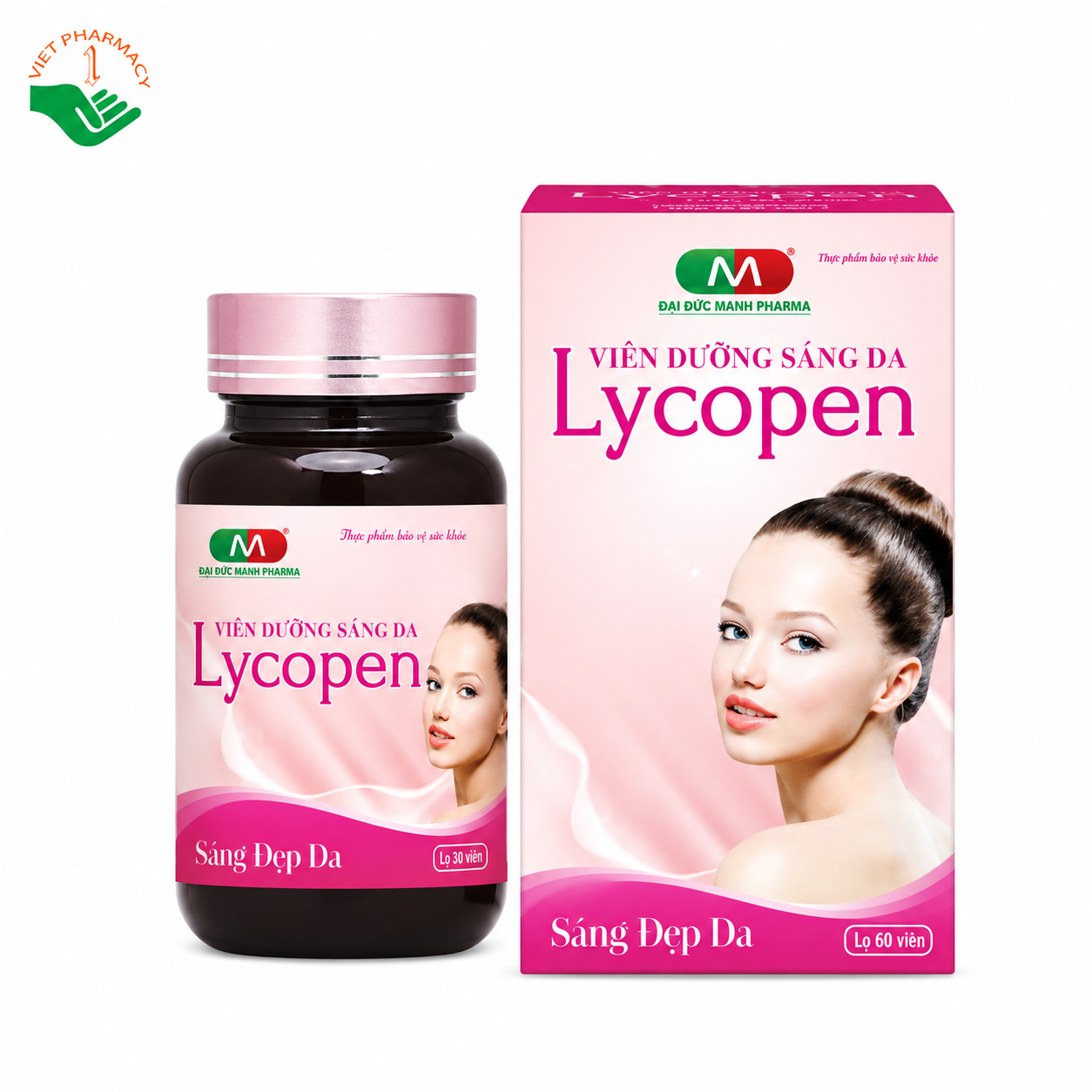 Lycopen dưỡng sáng da, bổ sung Collagen, hỗ trợ ngăn ngừa lão hóa da (Hộp 60 viên)