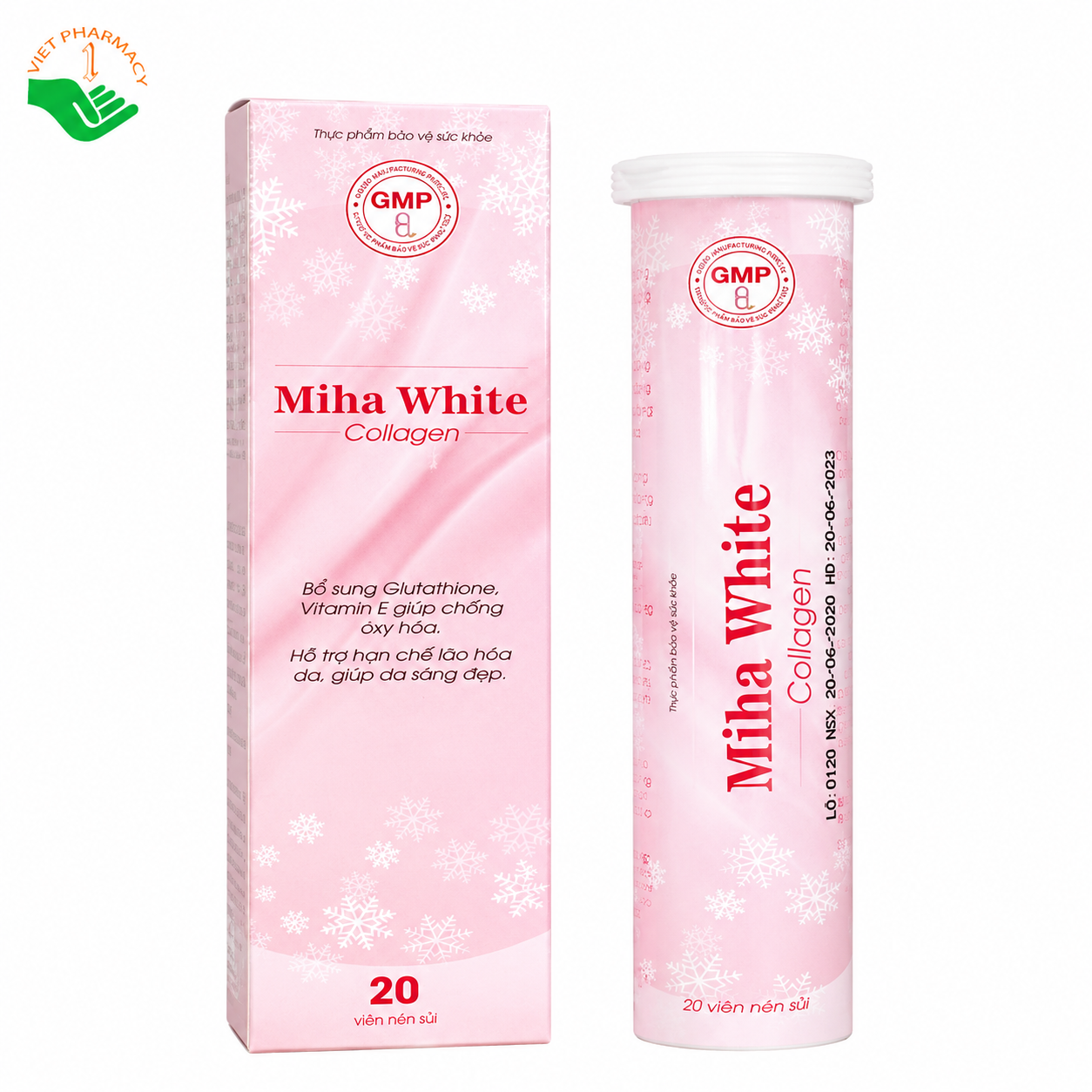 Miha White hỗ trợ ngăn ngừa lão hóa, giúp da sáng đẹp (Hợp 20 viên)