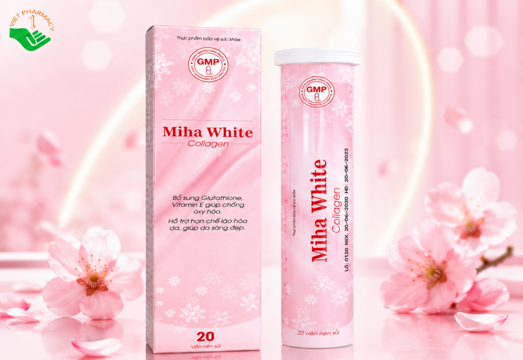 Miha White hỗ trợ ngăn ngừa lão hóa, giúp da sáng đẹp (Hợp 20 viên)