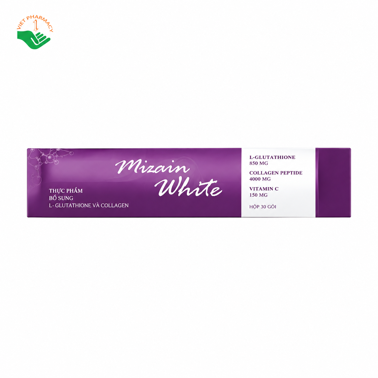 Mizain White hỗ trợ giảm nếp nhăn, ngừa lão hóa da (Hộp 30 gói x 3g)