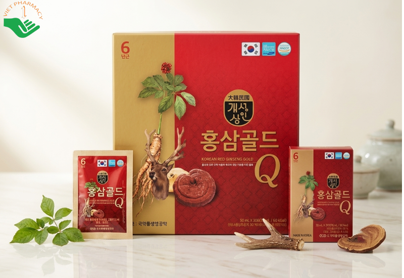 Nước hồng sâm nhung hươu linh chi Gold Q Hansusam