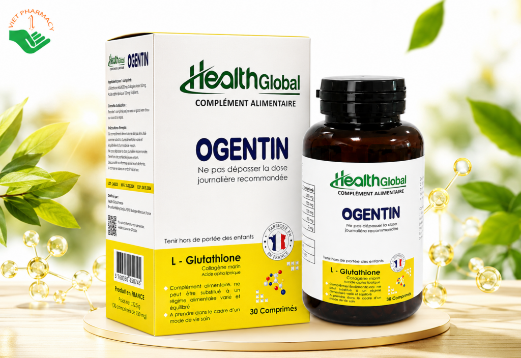 Ogentin HealthGlobal hỗ trợ tăng cường hệ miễn dịch, làm chậm lão hóa và làm đẹp da (Hộp 30 viên)