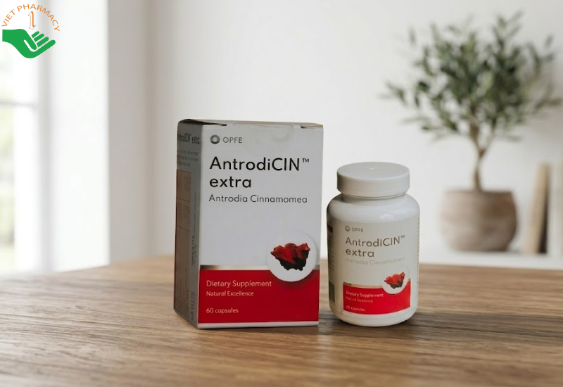 Opfe AntrodiCIN Extra Capsules OPFE hỗ trợ tăng cường chức năng và bảo vệ gan (Hộp 60 viên)