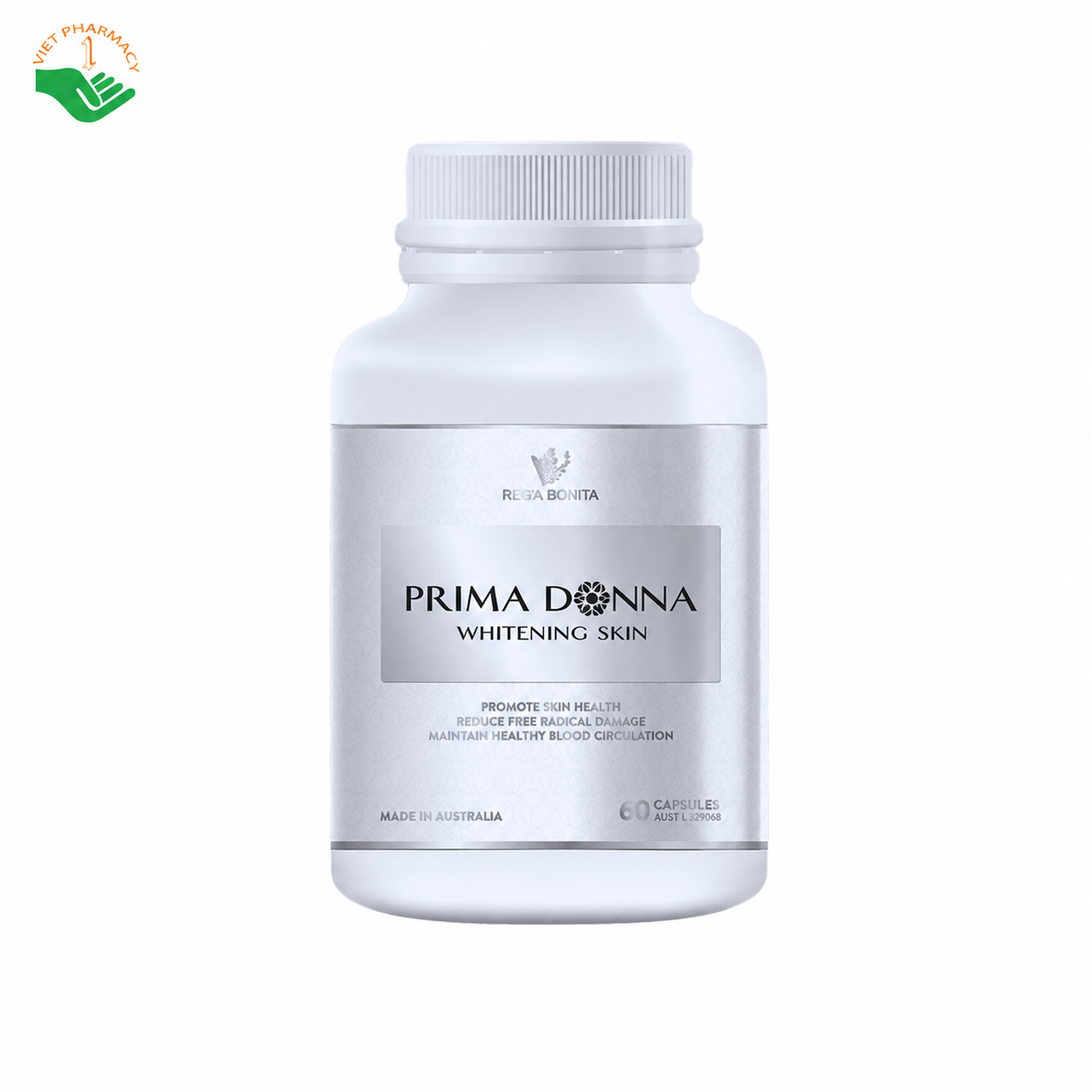 Prima Donna Rosa Bonita hỗ trợ dưỡng trắng, giảm mụn, dưỡng ẩm và làm dịu da (Hộp 60 viên)