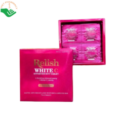 Relish White C Effervescent Tablet Reliv Pharma hỗ trợ làm sáng da và cải thiện da không đều màu (Hộp 7 vỉ x 4 viên)