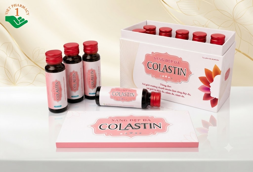 Sáng Đẹp Da Colastin hỗ trợ cải thiện độ ẩm, tăng độ đàn hồi cho da (Hộp 10 chai x 50ml)