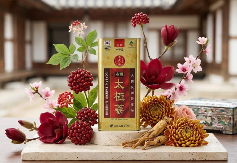 Thái cực sâm củ khô Daedong Hàn Quốc tăng cường sinh lực, cải thiện trí nhớ (Hộp 300g)