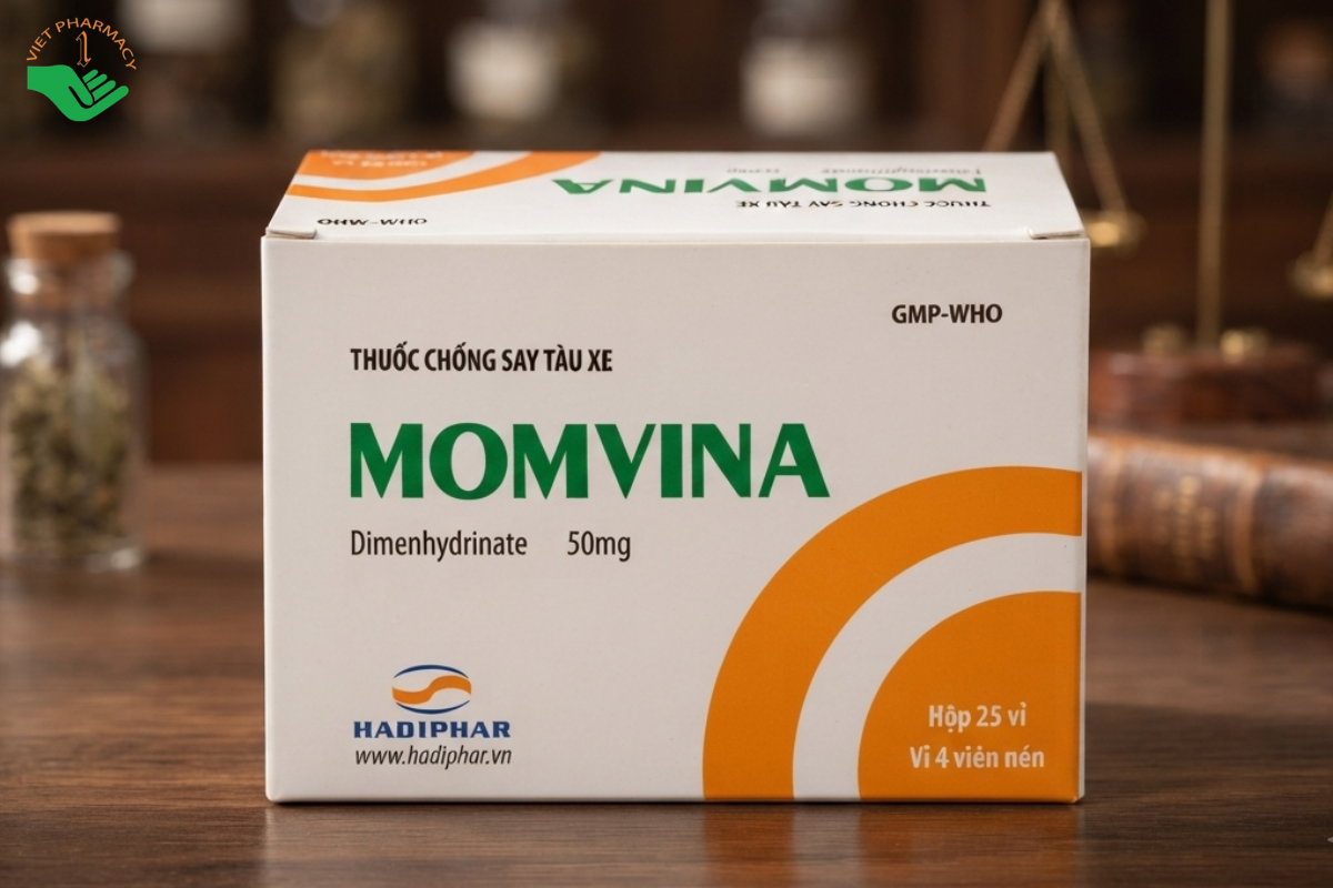 Thuốc chống say xe dành cho trẻ nhỏ Momvina Hadiphar