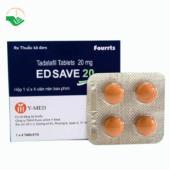 Thuốc Hỗ trợ điều trị rối loạn chức năng cương dương ở nam giới Edsave 20 (Hộp 1 vỉ x 4 viên)