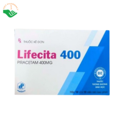 Thuốc Lifecita 400 Pharbaco điều trị suy giảm nhận thức, Alzheimer (Hộp 10 vỉ x 10 viên)