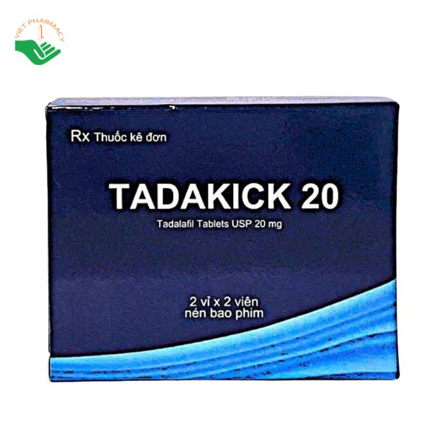 Thuốc điều trị rối loạn cương dương Tadakick 20mg Saga Lifesciences (Hộp 4 viên)