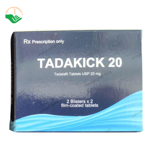Thuốc điều trị rối loạn cương dương Tadakick 20mg Saga Lifesciences (Hộp 4 viên)