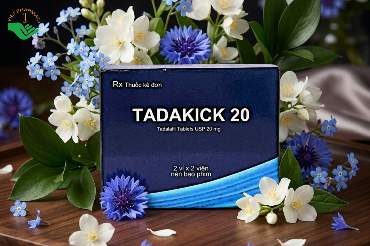 Thuốc điều trị rối loạn cương dương Tadakick 20mg Saga Lifesciences (Hộp 4 viên)