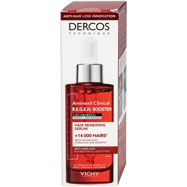 Tinh chất ngăn rụng tóc và kích thích mọc tóc Vichy Dercos Regen Booster (Chai 90ml)