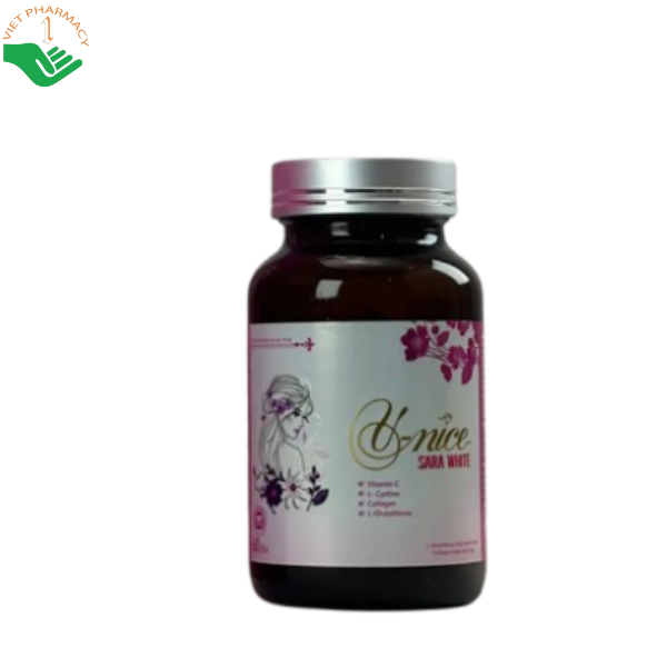 V-Nice Sara White Đại Phúc Long giúp da sáng mịn, giảm lão hóa (Hộp 60 viên)