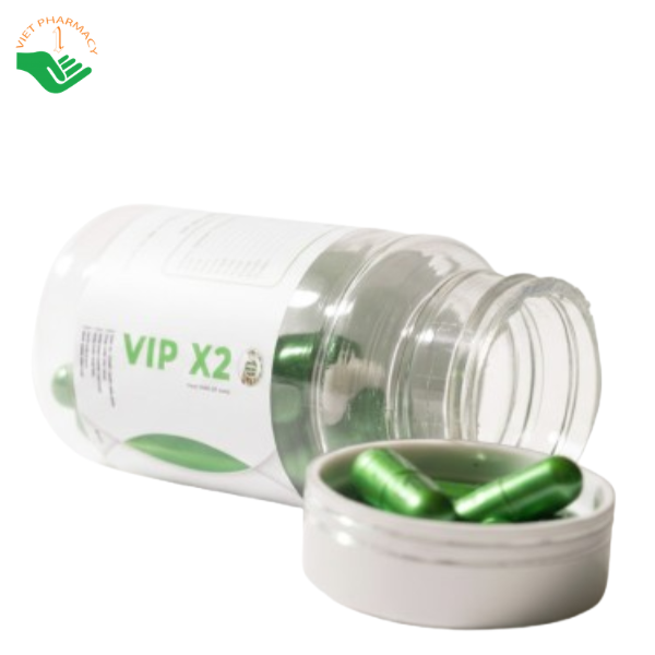 Viên giảm cân Vip X2 Tiến Hạnh hỗ trợ kiểm soát cân nặng và giảm mỡ (Hộp 30 viên)