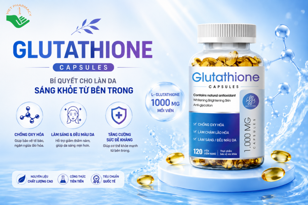 Viên nang mềm Glutathione 1000mg Capsules