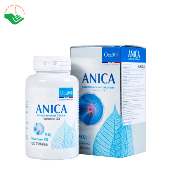Viên uống Anica Ocavill hỗ trợ bổ sung canxi và giúp xương chắc khỏe (Hộp 60 viên)