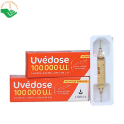 Vitamin D3 Uvedose 100.000IU hỗ trợ hấp thu canxi và giúp xương chắc khỏe (Ống 2ml)