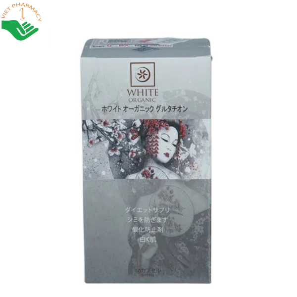 White Organic Glutathione Beauty Care Usa hỗ trợ làm sáng da, giảm lão hóa (Hộp 60 viên)