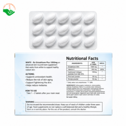 White Rx Glutathione Gricar hỗ trợ làm sáng da và ngăn ngừa lão hóa da (Hộp 30 viên)