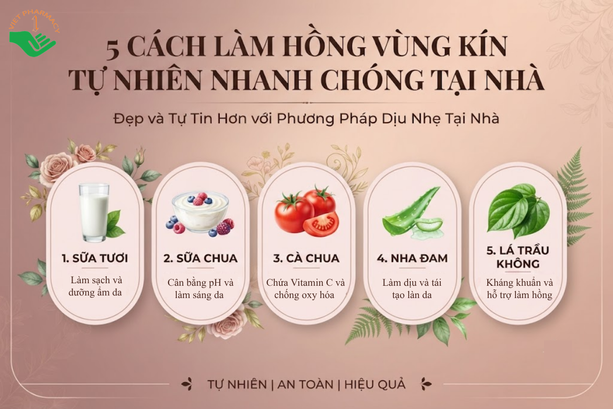 5 cách làm hồng vùng kín tự nhiên nhanh chóng tại nhà