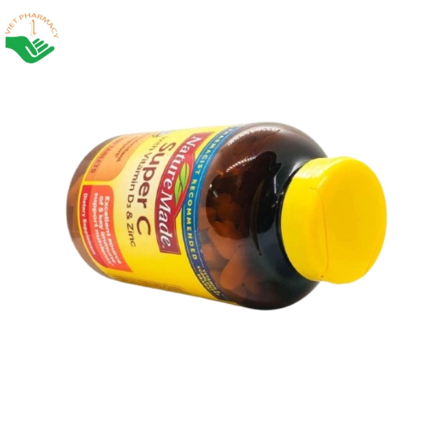 Thuốc Nature Made Super C With Vitamin D3 & Zinc tăng cường miễn dịch - Ảnh 3
