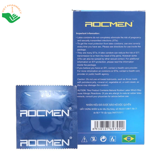 Bao cao su Sea Horse Rocmen phòng tránh thai và bệnh lây truyền qua đường tình dục (Hộp 10 cái)