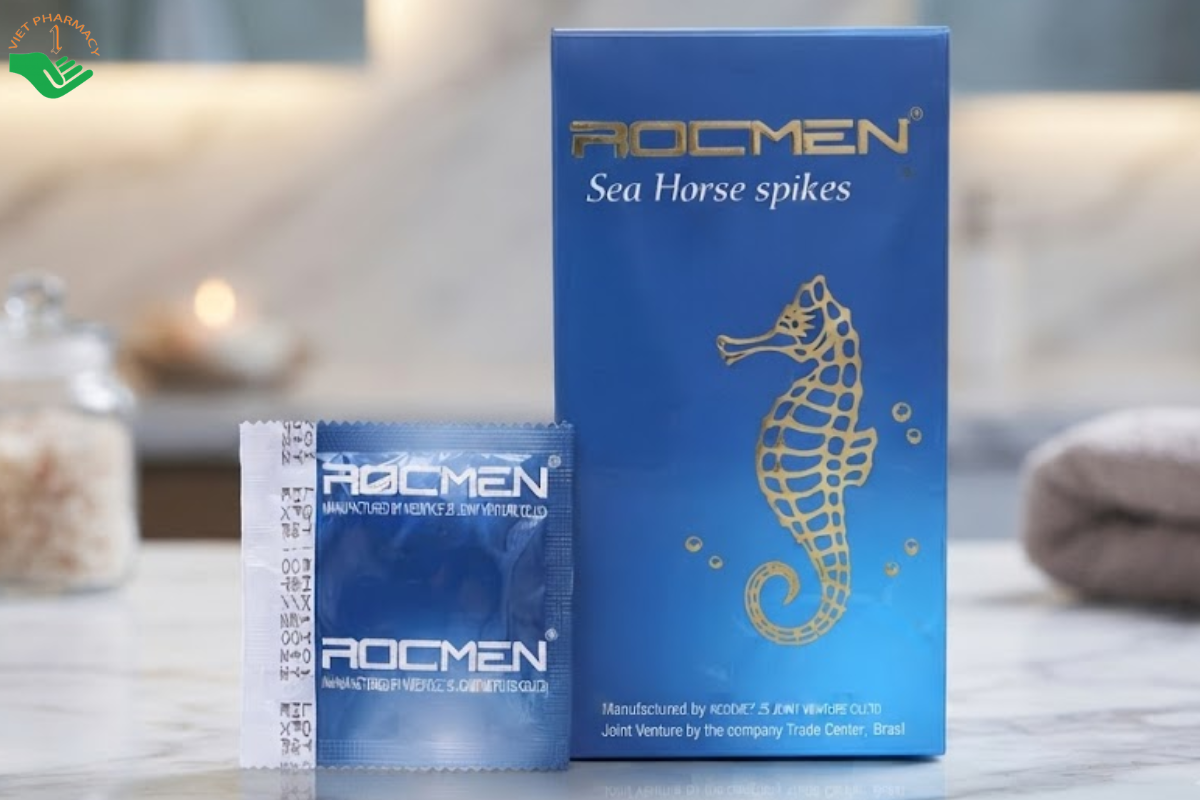 Bao cao su Sea Horse Rocmen phòng tránh thai và bệnh lây truyền qua đường tình dục (Hộp 10 cái)