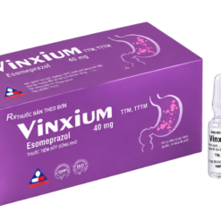 Bột đông khô pha tiêm Vinxium 40mg Vinphaco điều trị viêm loét dạ dày tá tràng (Hộp 5 lọ + 5 ống dung môi)