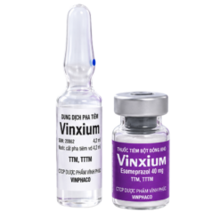 Bột đông khô pha tiêm Vinxium 40mg Vinphaco điều trị viêm loét dạ dày tá tràng (Hộp 5 lọ + 5 ống dung môi)