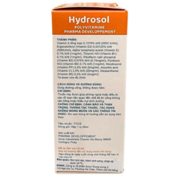 Dung dịch uống Hydrosol Polyvitamine Pharma Developpement bổ sung vitamin tổng hợp (Hộp 20ml)