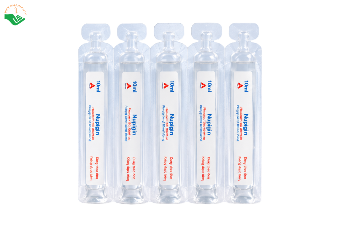 Dung dịch uống Nupigin CPC1 Hà Nội điều trị đau đầu và chóng mặt (Hộp 4 vỉ x 5 ống x 10ml)