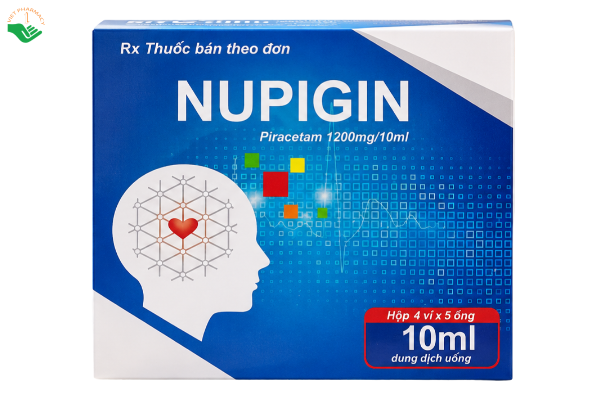 Dung dịch uống Nupigin CPC1 Hà Nội điều trị đau đầu và chóng mặt (Hộp 4 vỉ x 5 ống x 10ml)