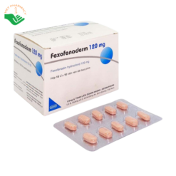 Thuốc Fexofenaderm 120mg Hasan-Dermapharm điều trị triệu chứng viêm mũi dị ứng theo mùa (Hộp 10 vỉ x 10 viên)