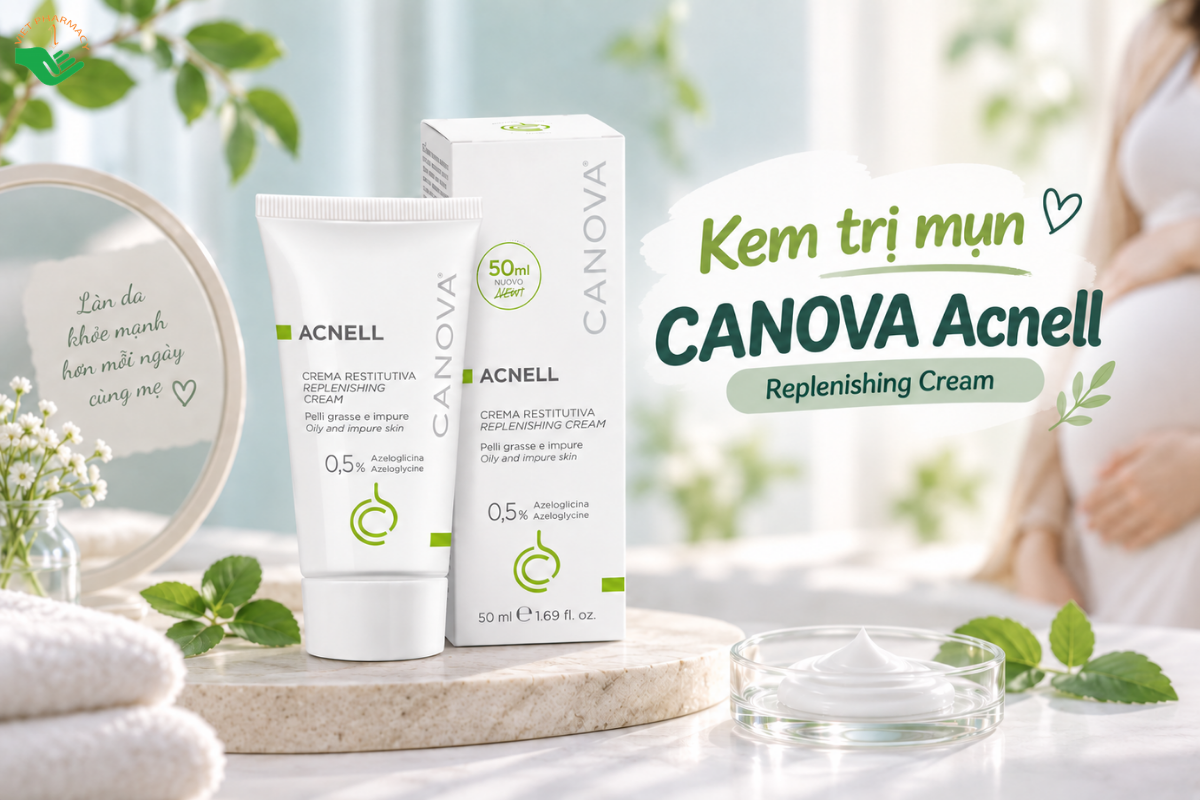 Kem trị mụn CANOVA Acnell Replenishing Cream (Tuýp 50ml)