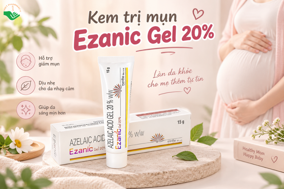 Kem trị mụn Ezanic Gel 20% (Tuýp 15g)
