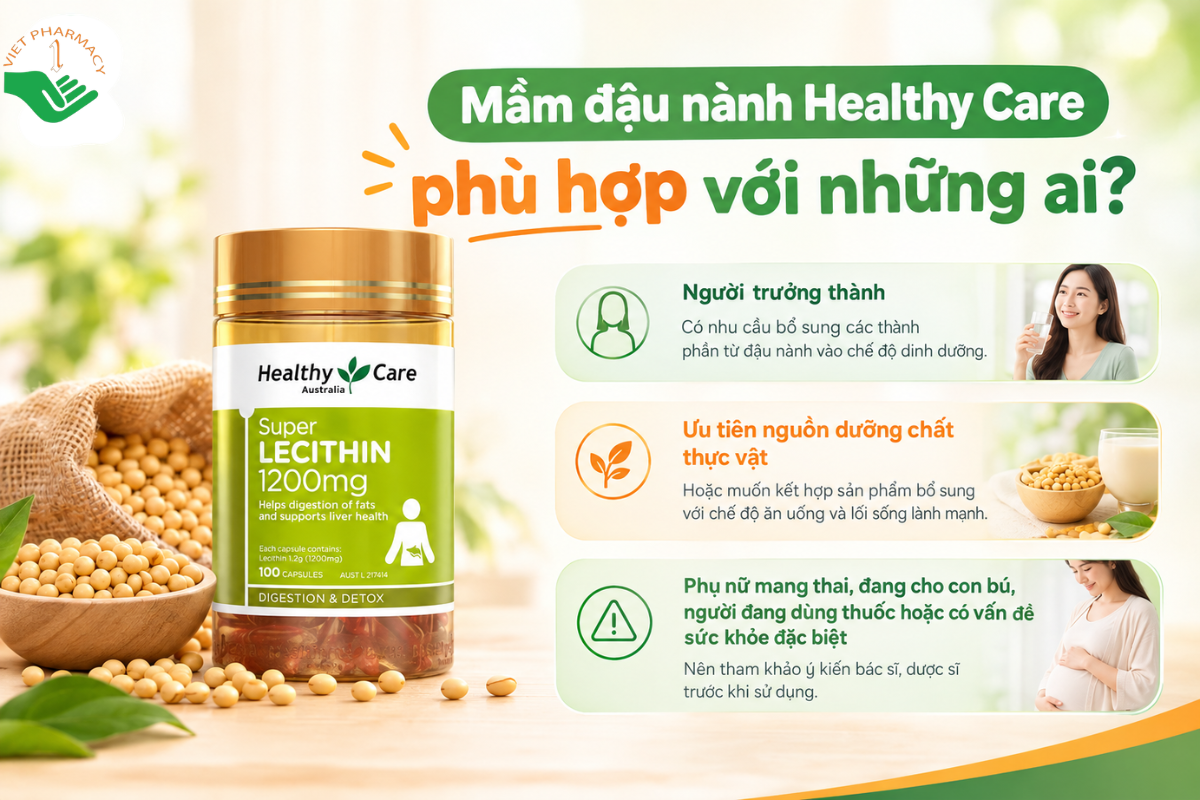 Mầm đậu nành Healthy Care phù hợp với những ai?