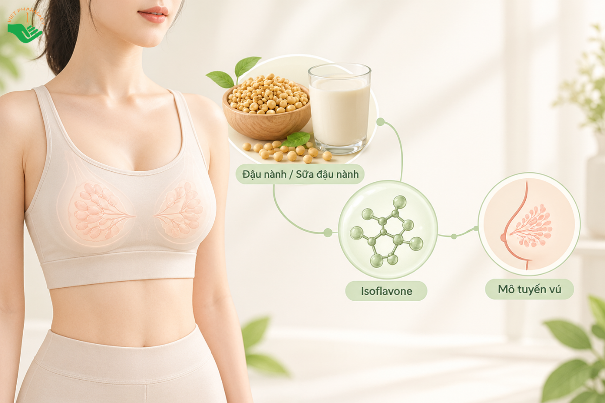 Mối liên hệ giữa đậu nành, isoflavone và mô tuyến vú