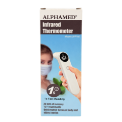 Nhiệt kế hồng ngoại UFR102 Alphamed đo trán, tai và vật thể (Hộp 1 nhiệt kế)