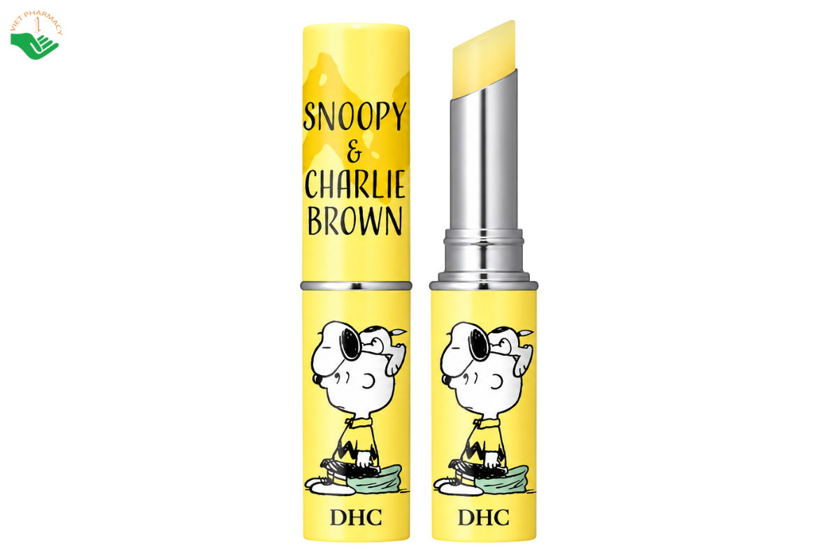 Set son dưỡng Lip Cream Snoopy DHC dưỡng ẩm, giúp môi mềm mại (Hộp 3 thỏi x 1,5g)