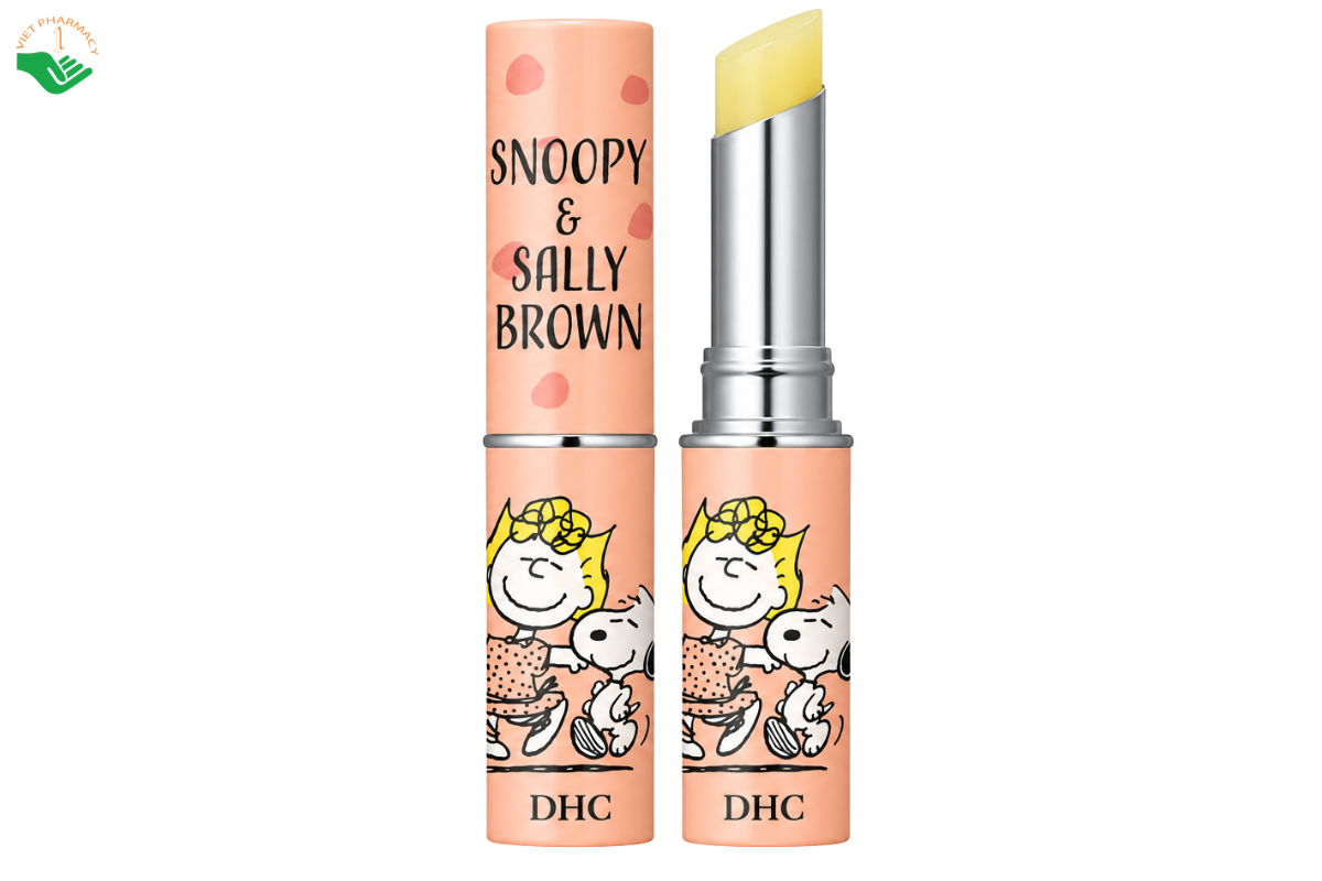 Set son dưỡng Lip Cream Snoopy DHC dưỡng ẩm, giúp môi mềm mại (Hộp 3 thỏi x 1,5g)