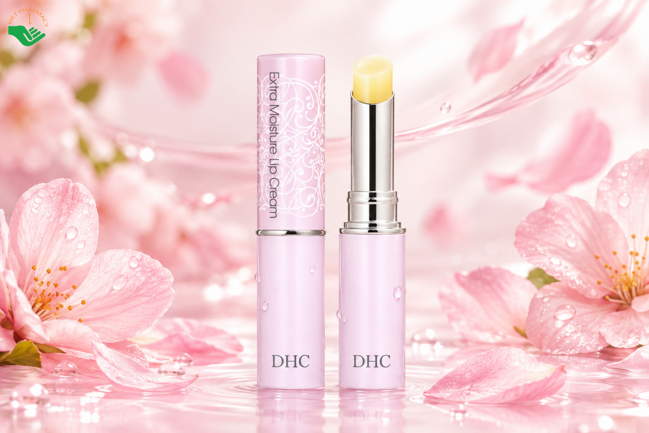 Son dưỡng Extra Moisture Lip Cream DHC dưỡng môi mềm mịn, hỗ trợ cải thiện nếp nhăn (Thỏi 1,5g)