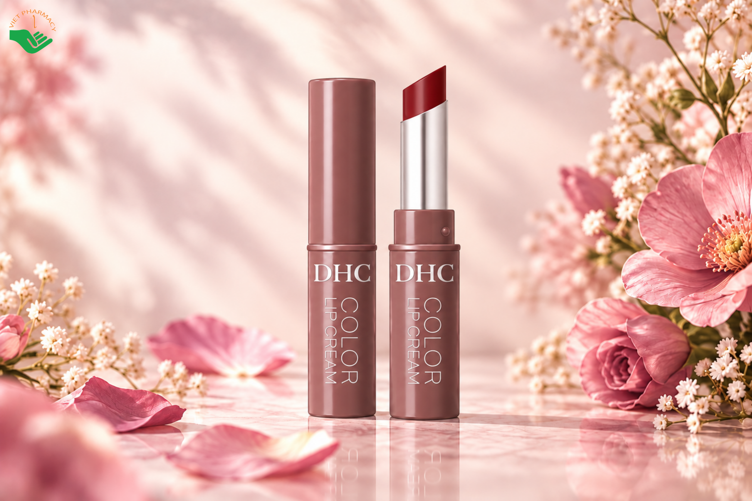Son dưỡng màu Lip Cream Sheer Bordeaux DHC dưỡng ẩm, giúp môi mềm mịn và tươi tắn (Thỏi 1,5g)
