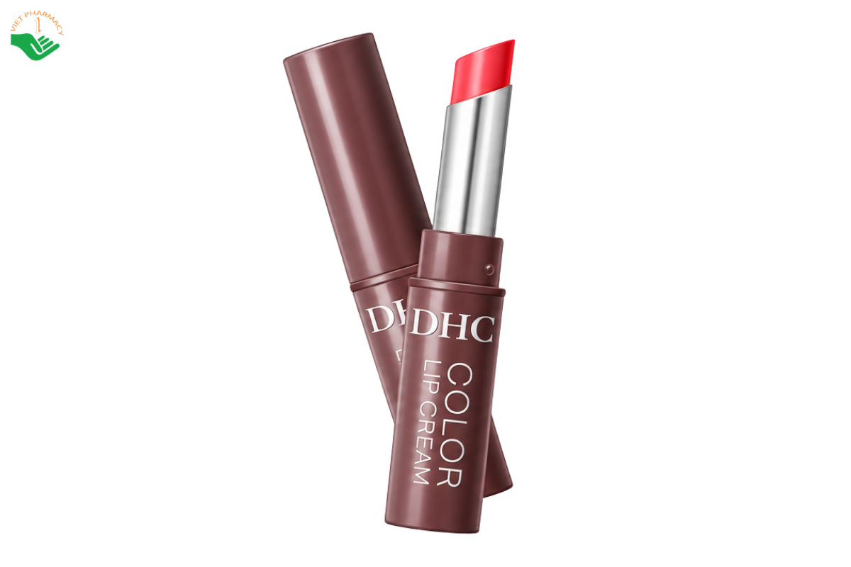 Son dưỡng màu Lip Cream Sheer Red DHC dưỡng ẩm, tạo màu và chống nắng cho môi (Thỏi 1.5g)