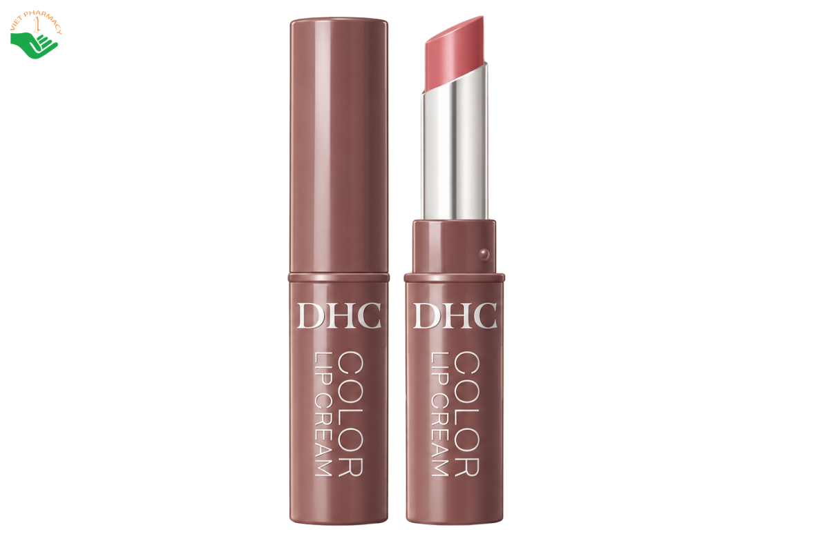 Son dưỡng màu Lip Cream Sheer Rose Pink DHC dưỡng ẩm, tạo sắc hồng tự nhiên cho môi (Thỏi 1,5g)