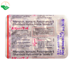 Thuốc AKuriT-4 Lupin Pharmaceuticals điều trị bệnh lao (Hộp 10 x 2 x 10 viên)