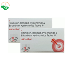 Thuốc AKuriT-4 Lupin Pharmaceuticals điều trị bệnh lao (Hộp 10 x 2 x 10 viên)