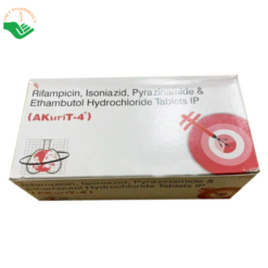 Thuốc AKuriT-4 Lupin Pharmaceuticals điều trị bệnh lao (Hộp 10 x 2 x 10 viên)